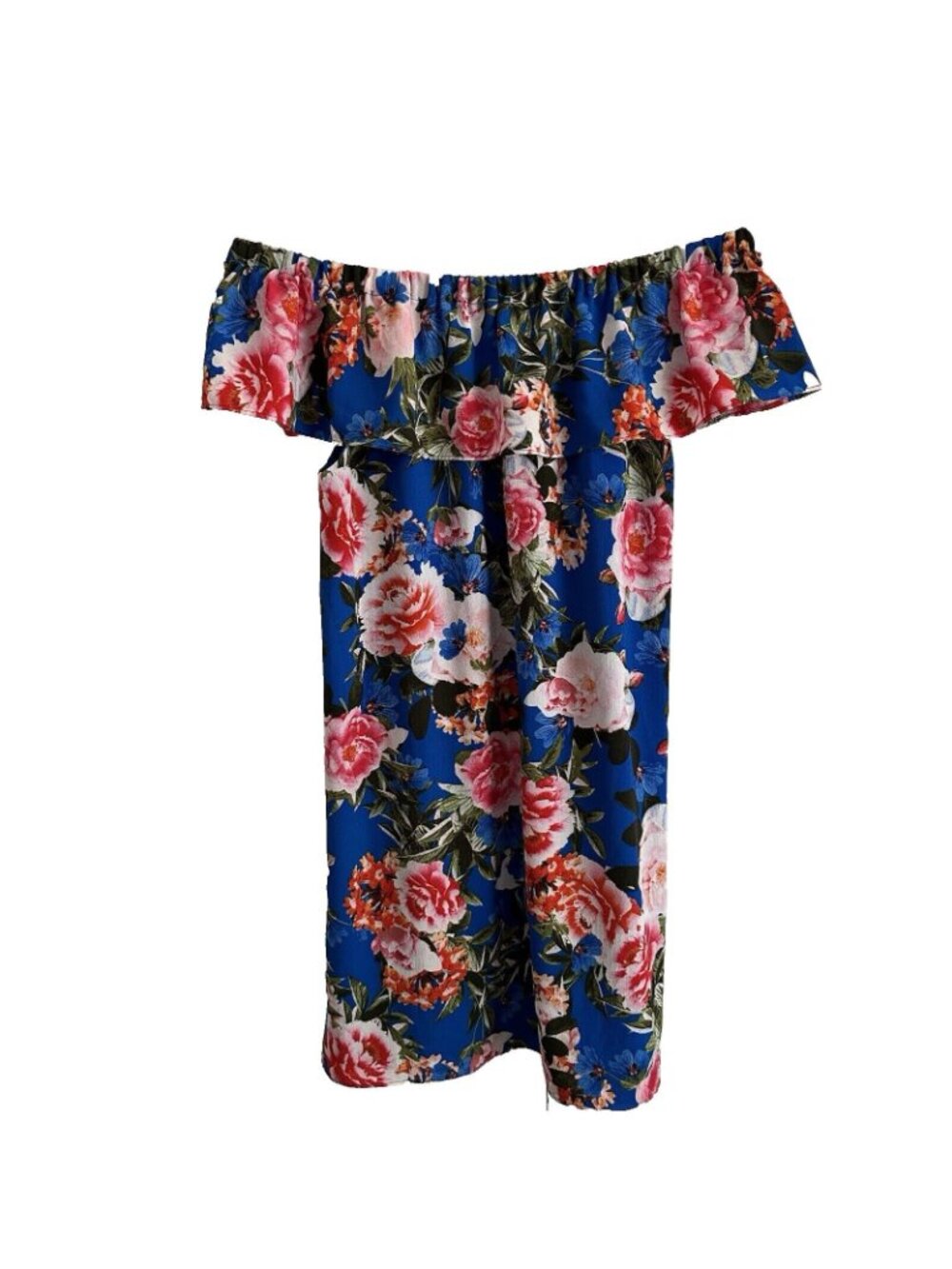 Rose & Olive Off-The-Shoulder Pink Floral Dress SZ L NWT Boho Romantic Resort - Picture 3 of 6